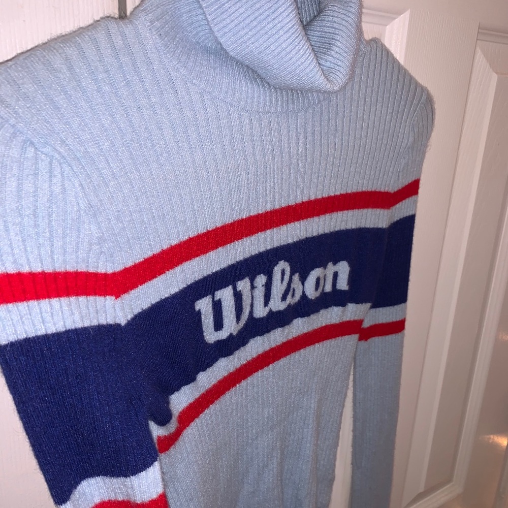 F21 x Wilson Blue turtle neck sweater